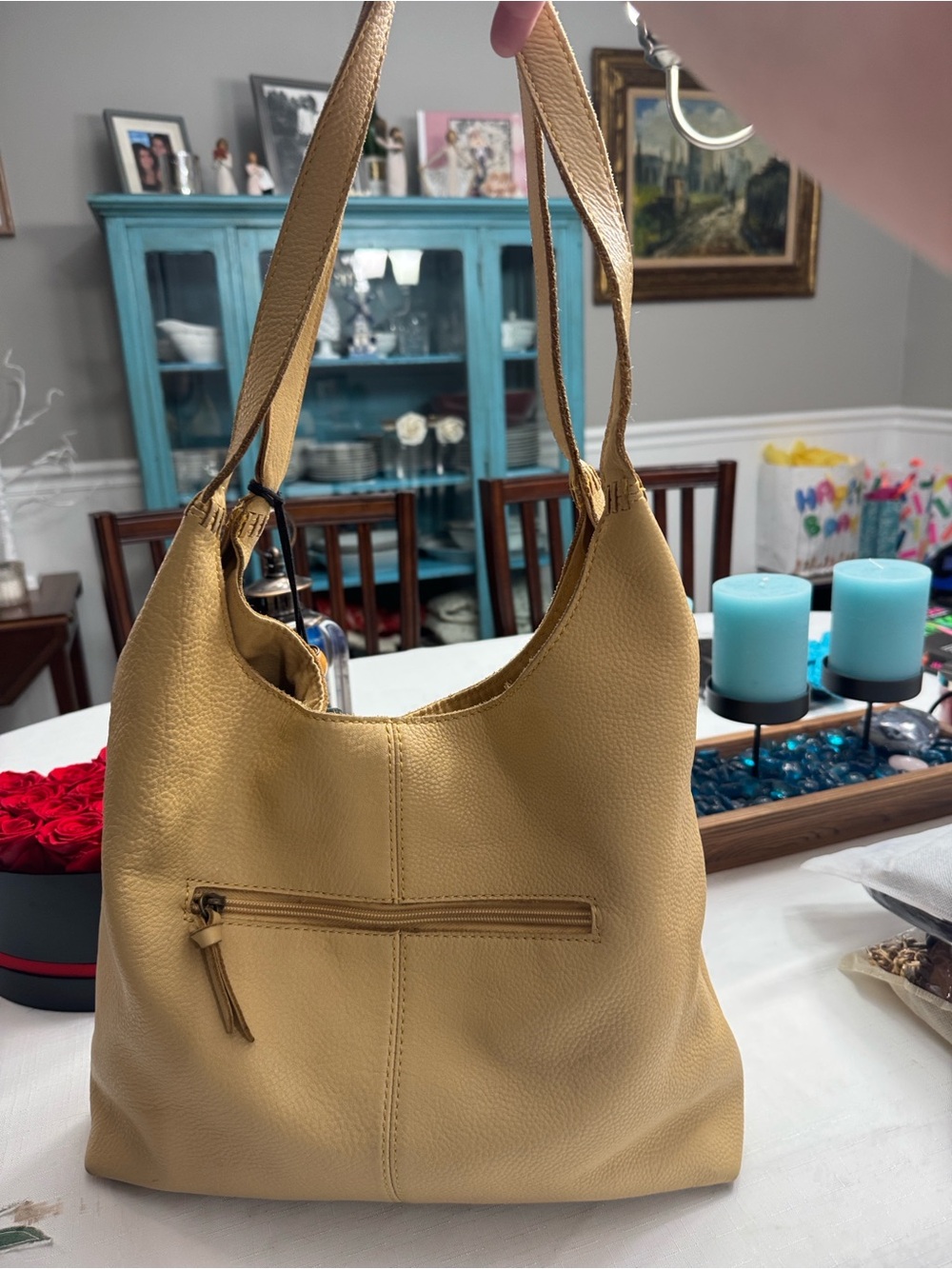 The Sak Yellow Huntley Leather Shoulder Bag with Tassels - Picture 2 of 14